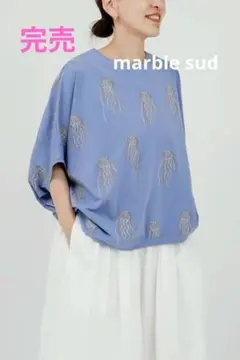 マーブルシュッド　marble sud クラゲ　刺繍　チュニック　ワンピース 美品 マーブルシュッド marble sud クラゲ 刺繍 チュニックワンピ