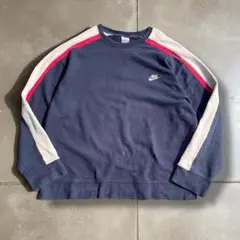 【古着】00s NIKE ロゴスウォッシュ スウェット　XXLサイズ　ラグラン袖