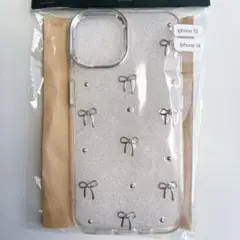 iPhone13 iPhone14 ケース スマホケース リボン 透明 韓国