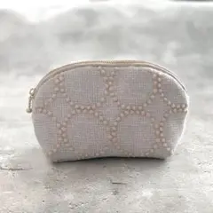 ⚮̈ミナペルホネン　シェルポーチ　tambourine light gray