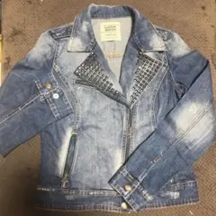 ZARA TRF デニム ライダース デニムジャケット Gジャン