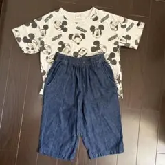 ミッキーTシャツ&ハーフパンツ
