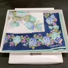 そごう デパート購入品　新品シール付　イヴサンローラン　花柄ハンカチ　匿名配送