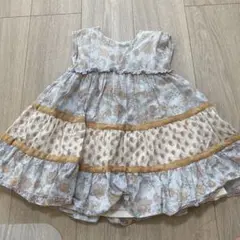 petit main 花柄フリルワンピース 90cm