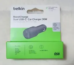 BoostCharge Dual USB-C Car Charger 36W