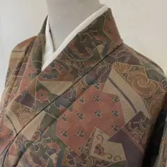 【春】15286r 着物 小紋 お洒落柄