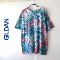 美品　GILDAN／ギルダン★　タイダイ　絞染め　半袖Tシャツ　XL