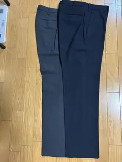 美品　ユニクロ　スマートスリムフィットパンツ　ネイビー、ダークグレー　2本セット