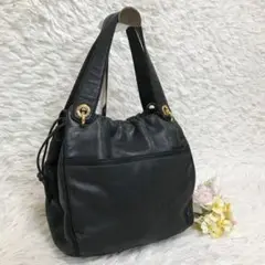 ✨極美品✨ロエベ ショルダーバッグ アナグラム 型押し ゴールド金具 ナッパ