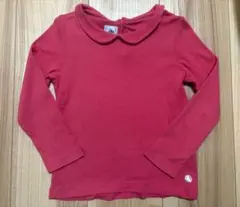 プチバトー キッズ子供用 丸襟長袖カットソー お出かけ服 習い事や発表会などに