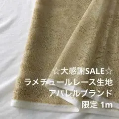 2FL/5406◆1m 感謝祭/限定/ポリエステルラメチュールレース生地