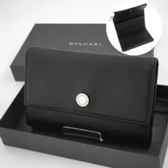 ✨未使用展示品・箱付き✨　BVLGARI ミディアムウォレット　ロゴマニア　黒色