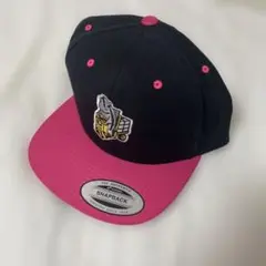 新品未使用　豊洲魚河岸　キャップ 帽子 ブラック ピンク 2519