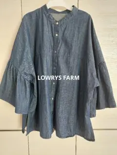 LOWRYS FARM　デニムシャツ　フレア袖