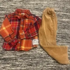 【✨️セット売り✨️✨️】F.O.KIDS チェック柄シャツとパンツセット 100cm