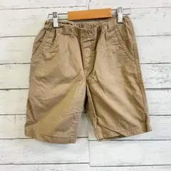 【ユニクロ】ショートパンツ ベージュ ウエストゴム キッズ 130