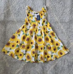 新品、タグ付き　ひまわり柄　ワンピース　120