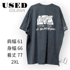 USED GILDAN Mayer Day ダークグレーTシャツ 2XL