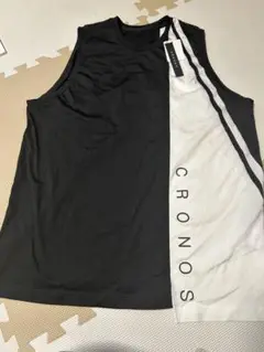 新品未使用　CRONOS ブラック/ホワイト タンクトップ Lサイズ