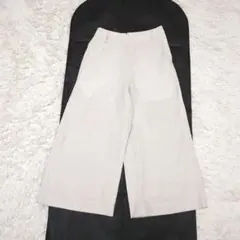 マーガレットハウエル　リネンワイドパンツ アイボリー　生成り　サイズ0