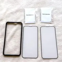iPhone13 /13pro 強化ガラスフィルム 2枚 ガイド枠付き クリア
