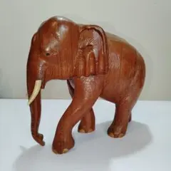 木製象の彫刻 約17cm