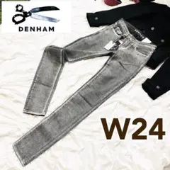 ＊新品・タグ付＊定価36,080円 W24 デンハム スキニーデニムパンツグレー