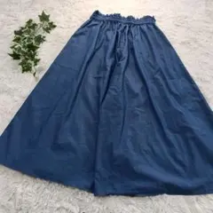 グローバルワーク　フレアキュロット　ガウチョパンツ　ブルー　М