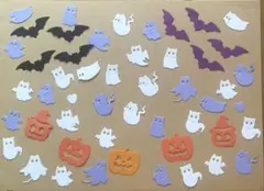 『早割』②ダイカット　クラフトパンチ　ハロウィン　おばけ　かぼちゃ　コウモリ