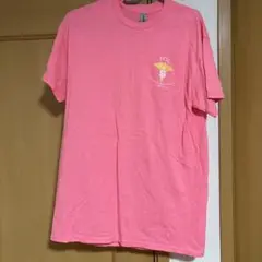 アメリカ古着GILDAN PPST ピンク TシャツM