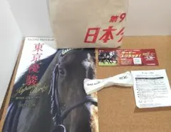 第90回日本ダービーグッズ一式、トートバッグ、ダービーリボン、プログラムシート