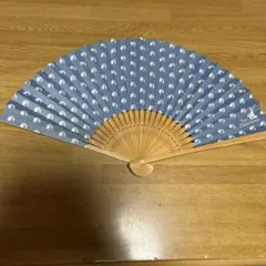 青色の月模様 扇子