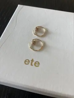 【未使用】ete(エテ)ピアス(ゴールド)