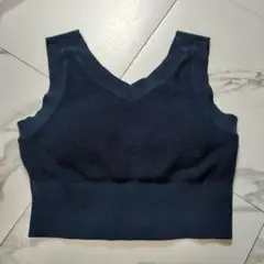 PINUE ニットノースリーブトップス ネイビー