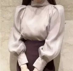SNIDEL オーガンシースルーブラウス