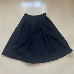 ブラック フレアスカート サイドポケット付き