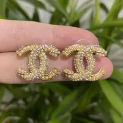 A883 CHANEL ヴィンテージ チャーム ピアス ココマーク