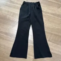 ディスコート パンツ ウエストゴム 裾スリット Lサイズ ポケット付き ブラック