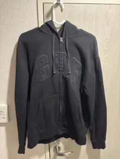 GAP 黒 ジップアップフーディ