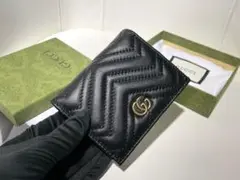 【極美品】GUCCI 超人気 ブラック キルティング 二つ折り財布