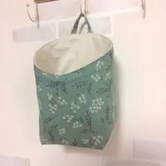 NO.685 大・布バスケット❁浮かせる収納❁ウォールポケット❁ハンドメイド