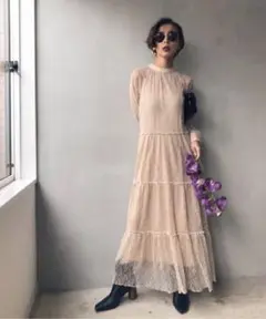お値下げ!アメリビンテージ♡SHIRRING SHEER DRESS!