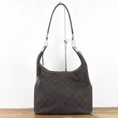 高級 GUCCI グッチ キャンバス レザー GG 総柄 ロゴ 金具 セミ