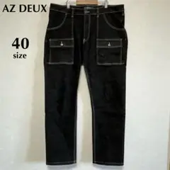 AZ DEUX アズドゥー　40 極美品　ストレッチデニム　ブッシュ　パンツ
