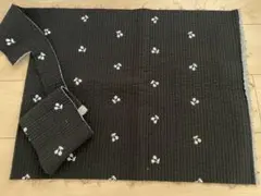 黒地チェリー柄キルティング生地 約45cm x 50cm