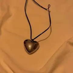 Mininalist Puffy flat SV Necklace Heart