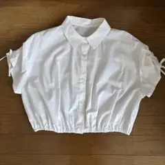 GU クロップドギャザーシャツJR