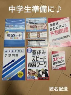 【新品・未使用】　中学生準備テキスト　暗記カード　進研ゼミ