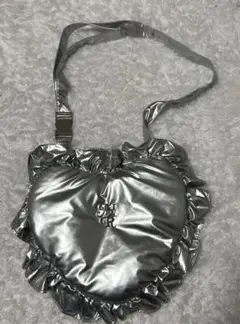 JANE &YORK ハートフリルメタリックショルダーバッグ美品