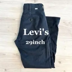 Levi's ネイビーチノパン テーパードシルエット29インチ